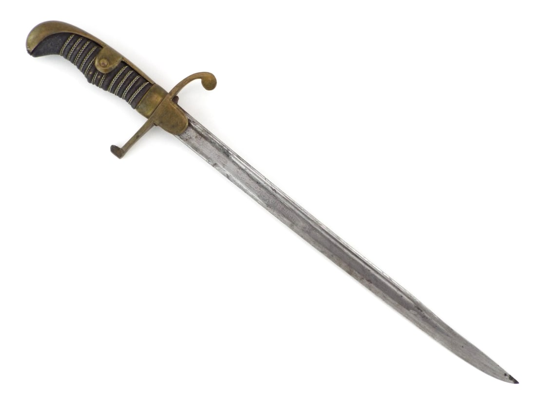 Interesting German WWI DAMASCUS Sword Turned to Fighting Knife EISENHAUER (1 of 14)