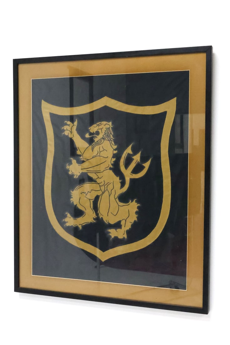 Framed Navy Seal Team 6 DEVGRU FLAG Gold Squadron: Framed Navy Seal Team 6 DEVGRU FLAG Gold Squadron
