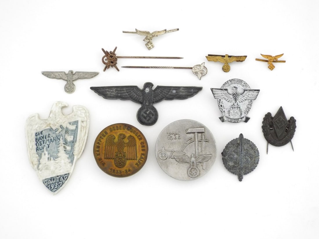 German WWII Pin and Tinnies Assortment (1 of 8)