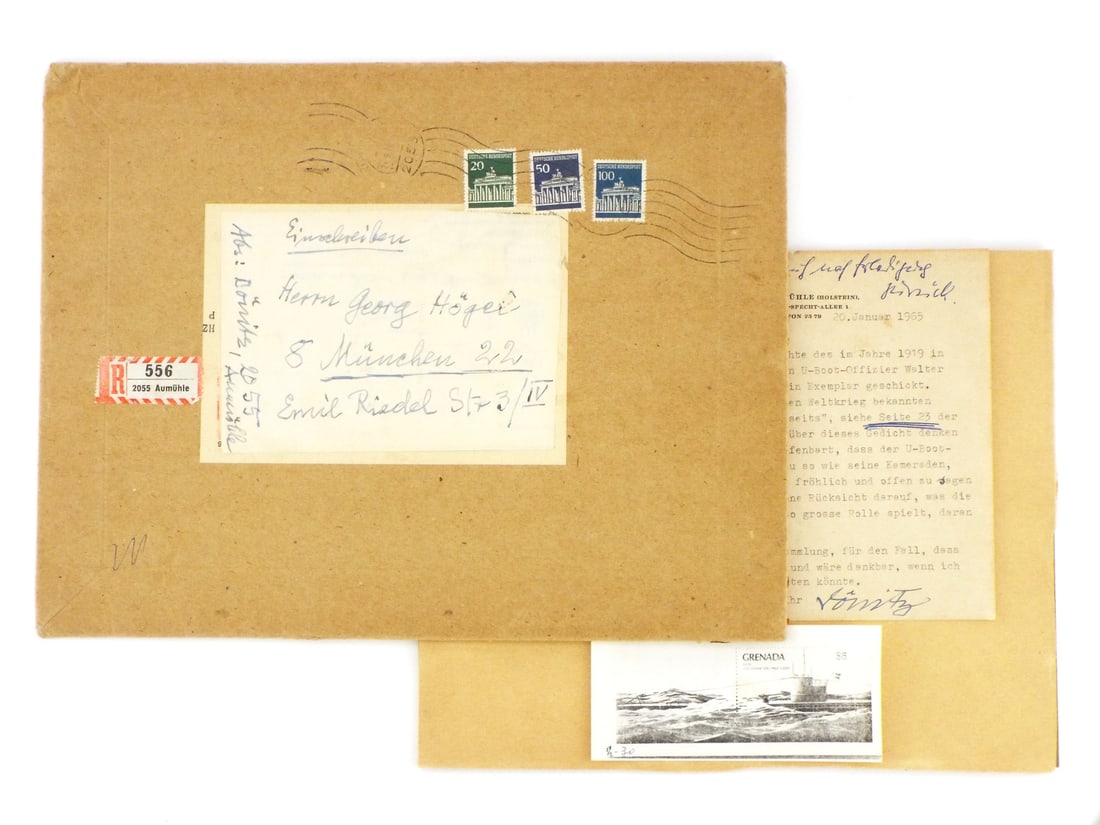 German 1965 Cold War Letter KARL DONITZ Grand Admiral Autograph (1 of 12)