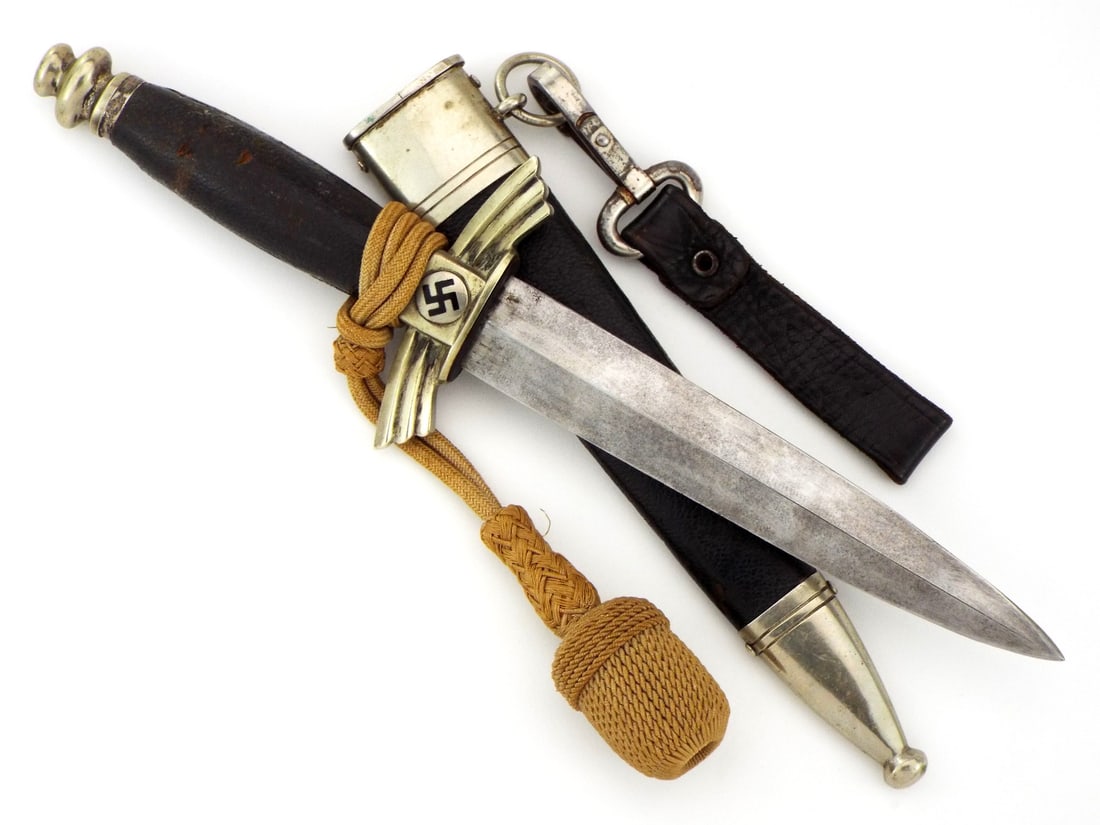 Nice German WWII DLV Glider Pilot's Dagger By A. HELBIG Scarce Original Knot (1 of 18)