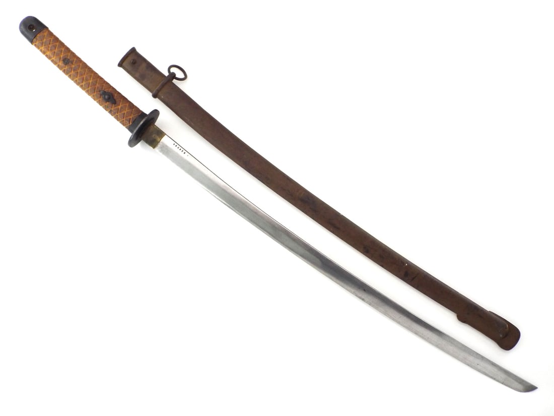 Rare Japanese Late War Type 95 Shin Gunto NCO Sword Matching Number Scabbard (1 of 18)