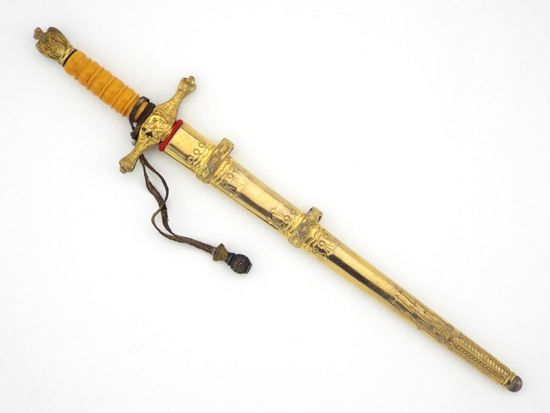 German WWII MINIATURE Dagger OBERLEUTNANT GÜNTHER PRIEN Inscription (1 of 12)