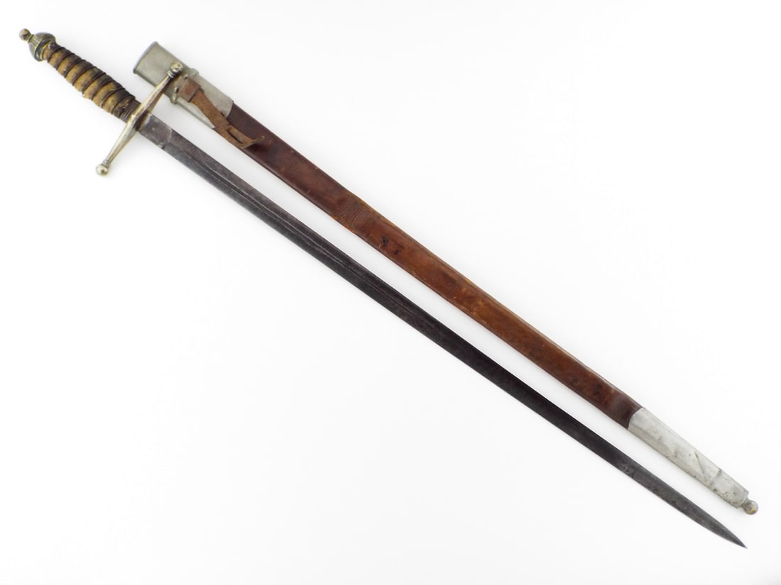 Scarce Scottish WWI to WWII Infantry Officer's Sword with Field Scabbard (1 of 19)