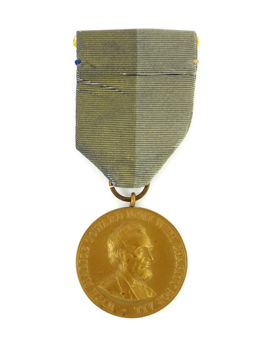 Fair US Civil War CAMPAIGN MEDAL Bronze & Silk Ribbon Unauthenticated (1 of 5)