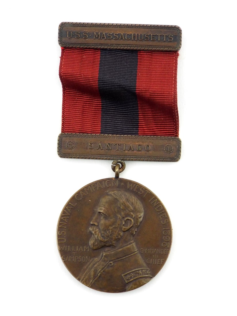 Very Rare Spanish-American War Navy SAMPSON MEDAL Marine Corps Provenance (1 of 12)