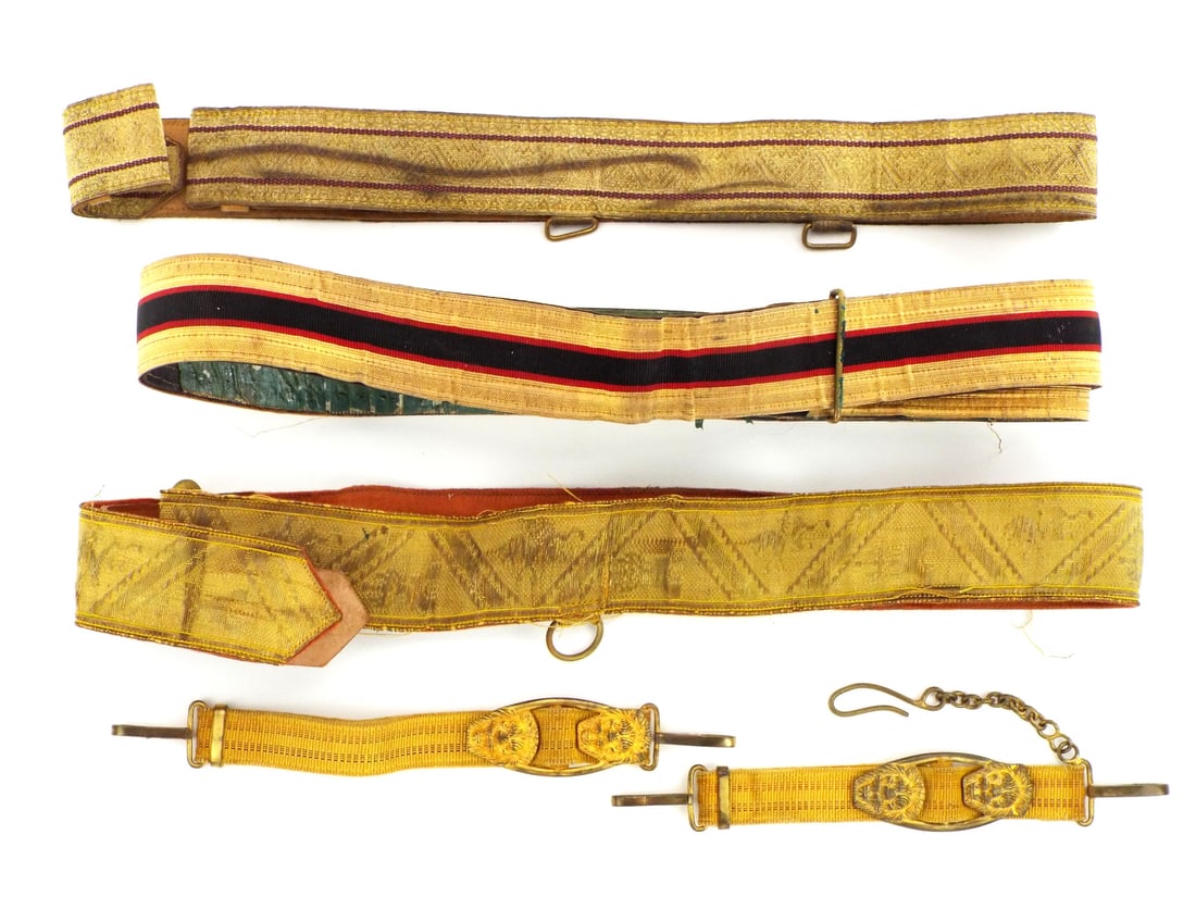 Lot of Soviet Russian General Belts and Hangers: Lot of Soviet Russian General Belts and Hangers