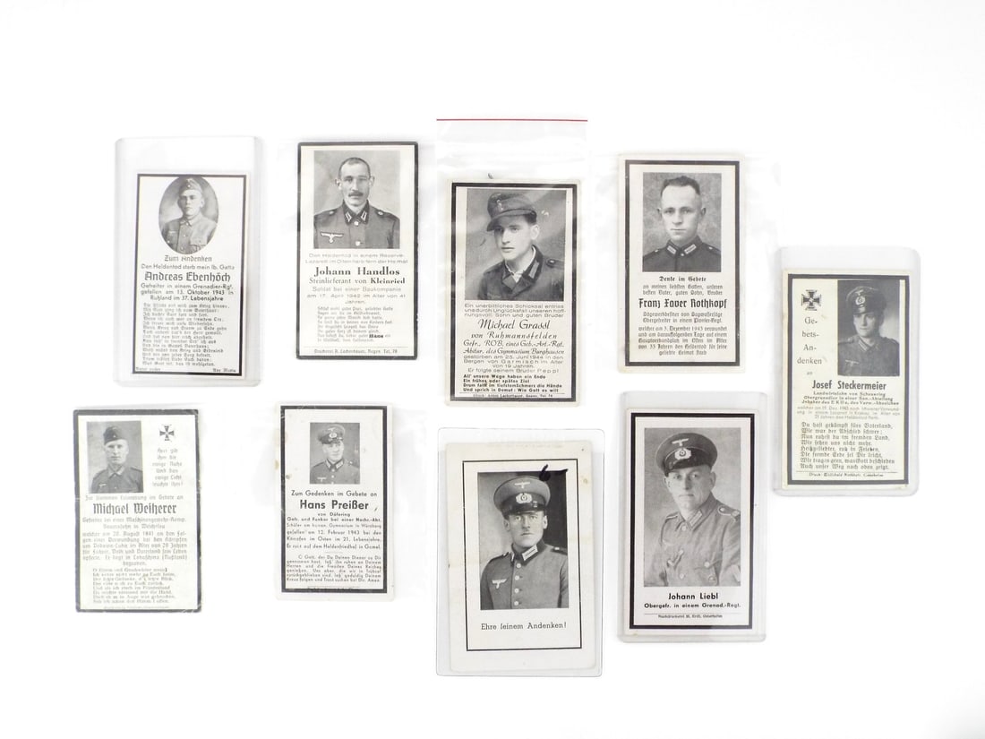 Lot of German WWII Catholic MEMORIAL CARDS (1 of 6)