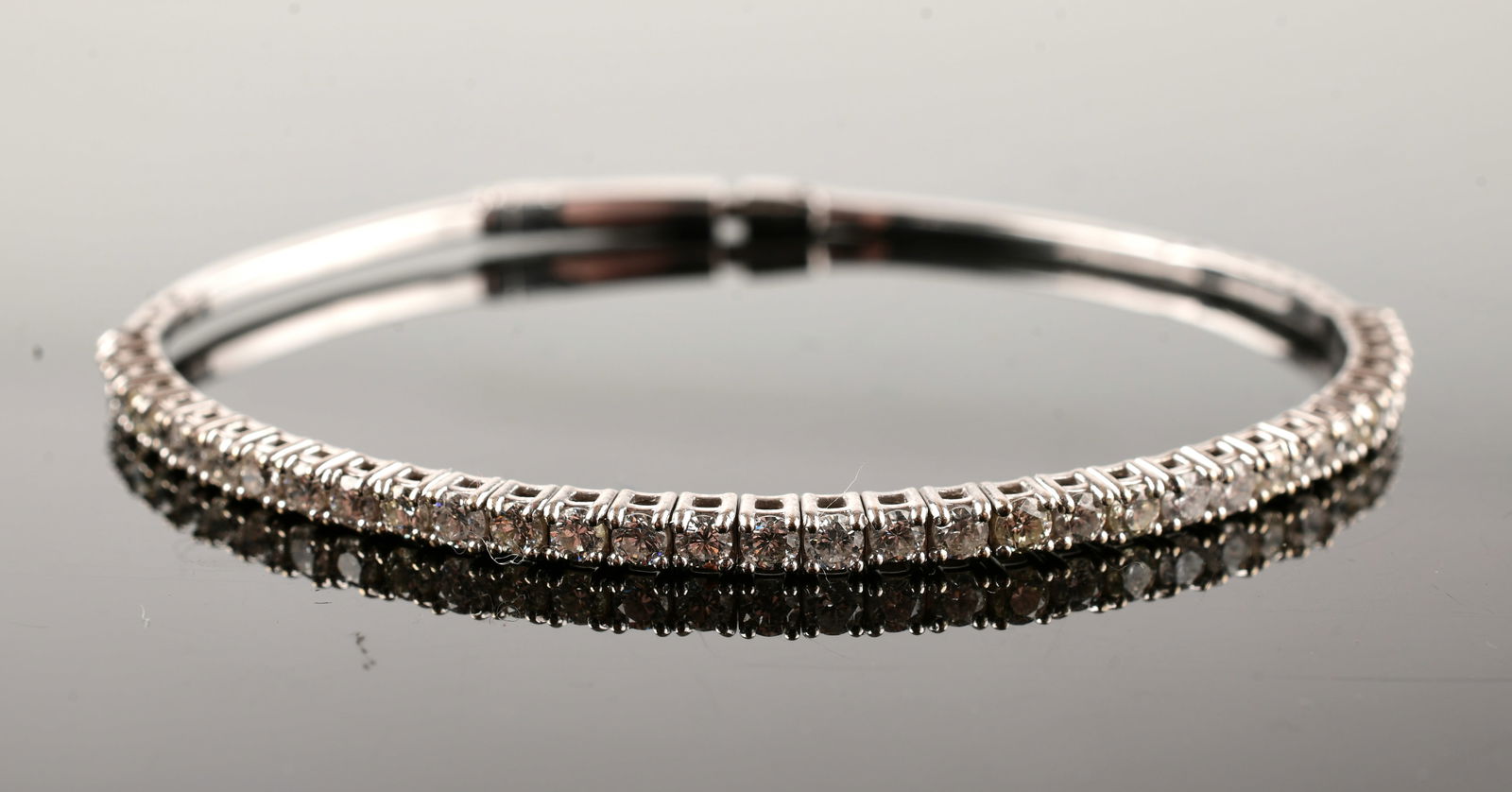 Diamond Studded Flexible Bangle Bracelet - 2