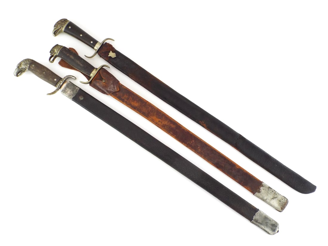 Group of Three German 19th C. Machetes with Eagle Pommels (1 of 10)