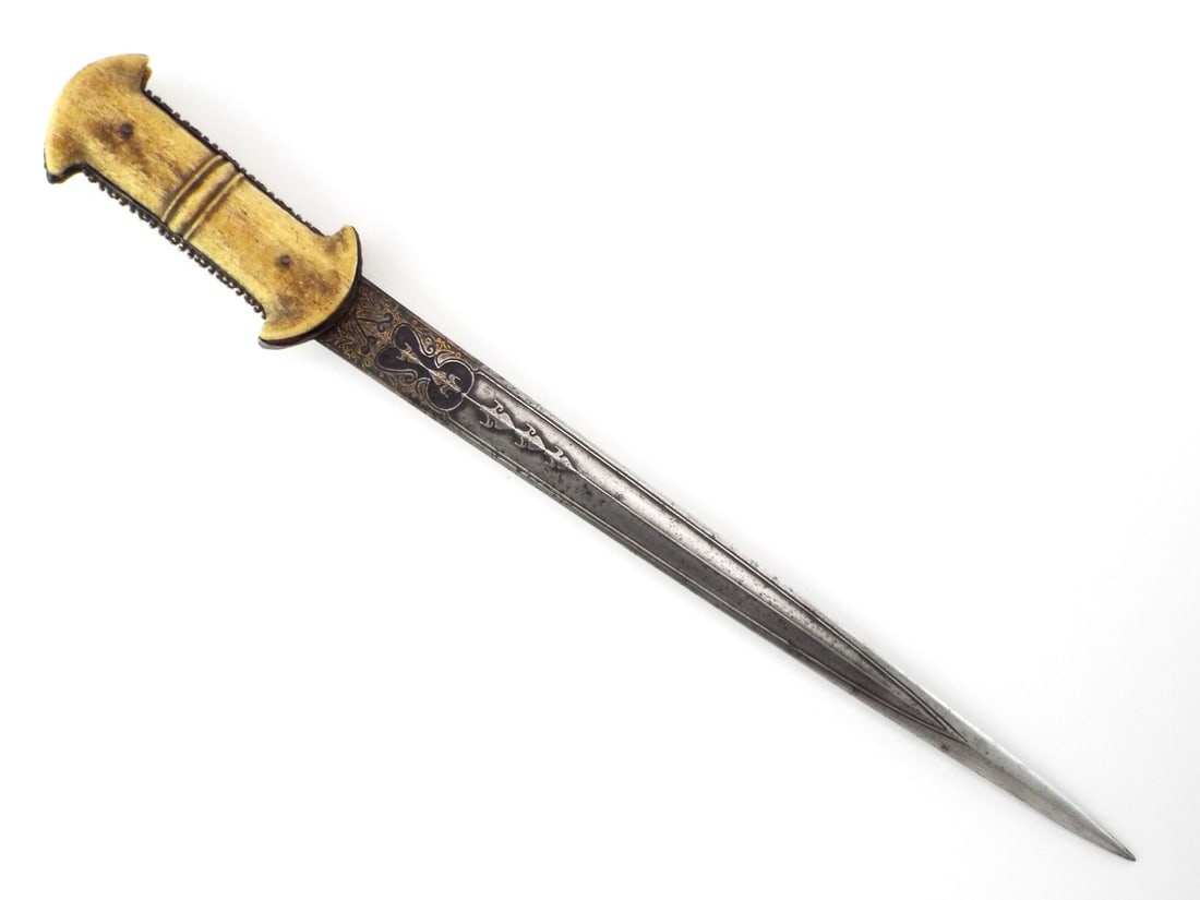 Massive late 18th century Ottoman Empire Turkish khanjar dagger (1 of 10)