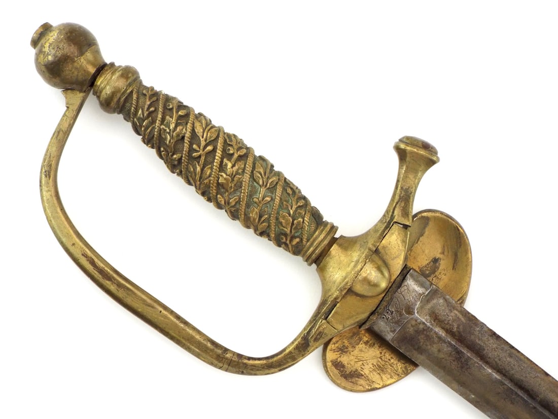 Good 19th C. French M1872 Officers SWORD Hinged Guard. (1 of 12)