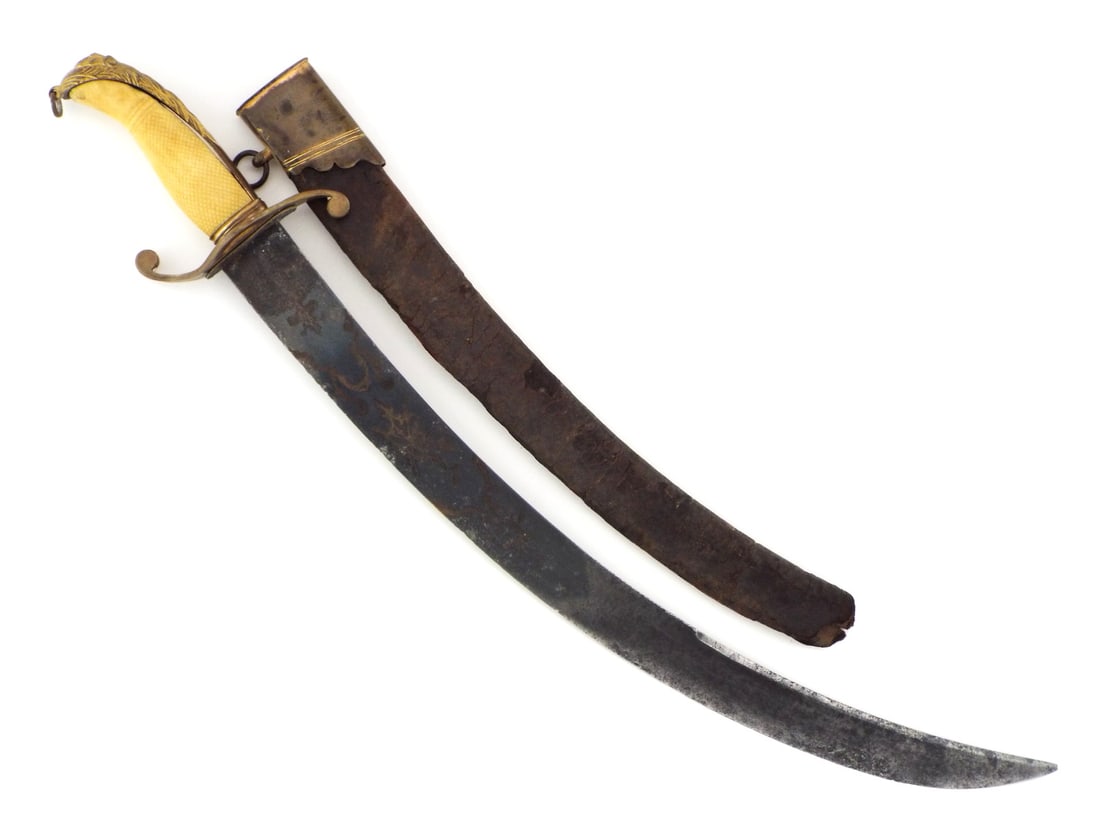 Napoleonic British Naval Officer's FINE LIONHEAD Hilt DIRK. (1 of 20)