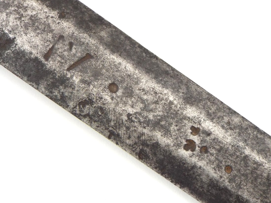 RARE 18th C. German Sword Dated 1792 Solid Brass Hilt. - 6