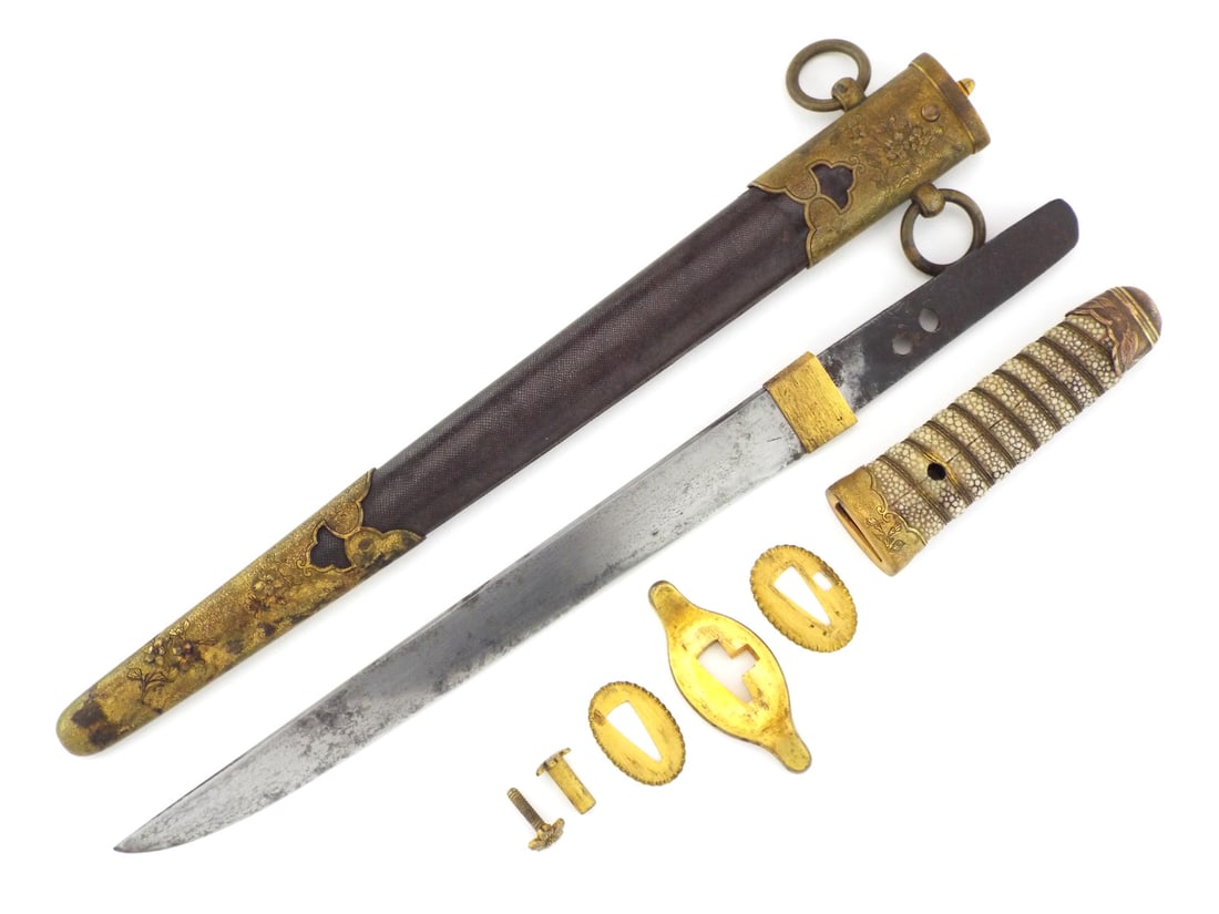 Very Fine Japanese WWII Deluxe Naval Officer Dirk HARD FORGED SAMURAI BLADE (1 of 20)