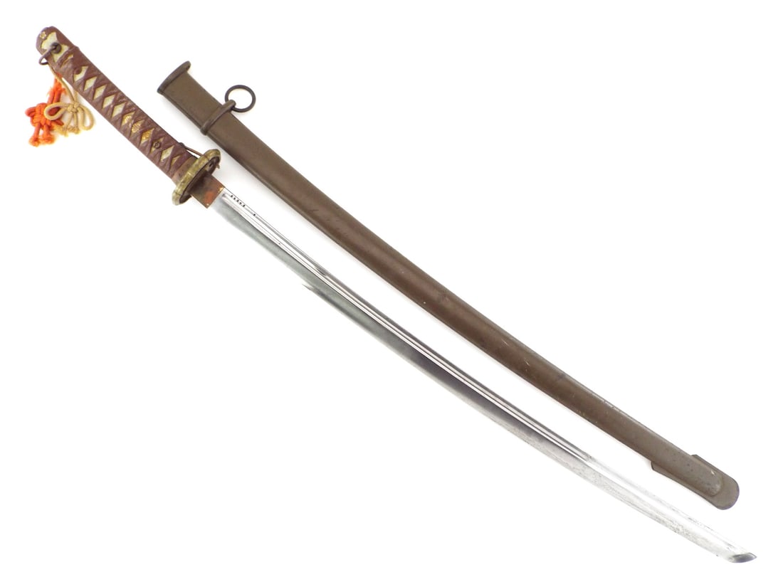 Japanese WWII NCO Shin Gunto Sword with MATCHING NUMBER SCABBARD (1 of 16)