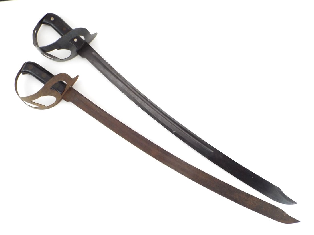 Pair of 19th C. Naval Cutlass Boarding Swords (1 of 10)