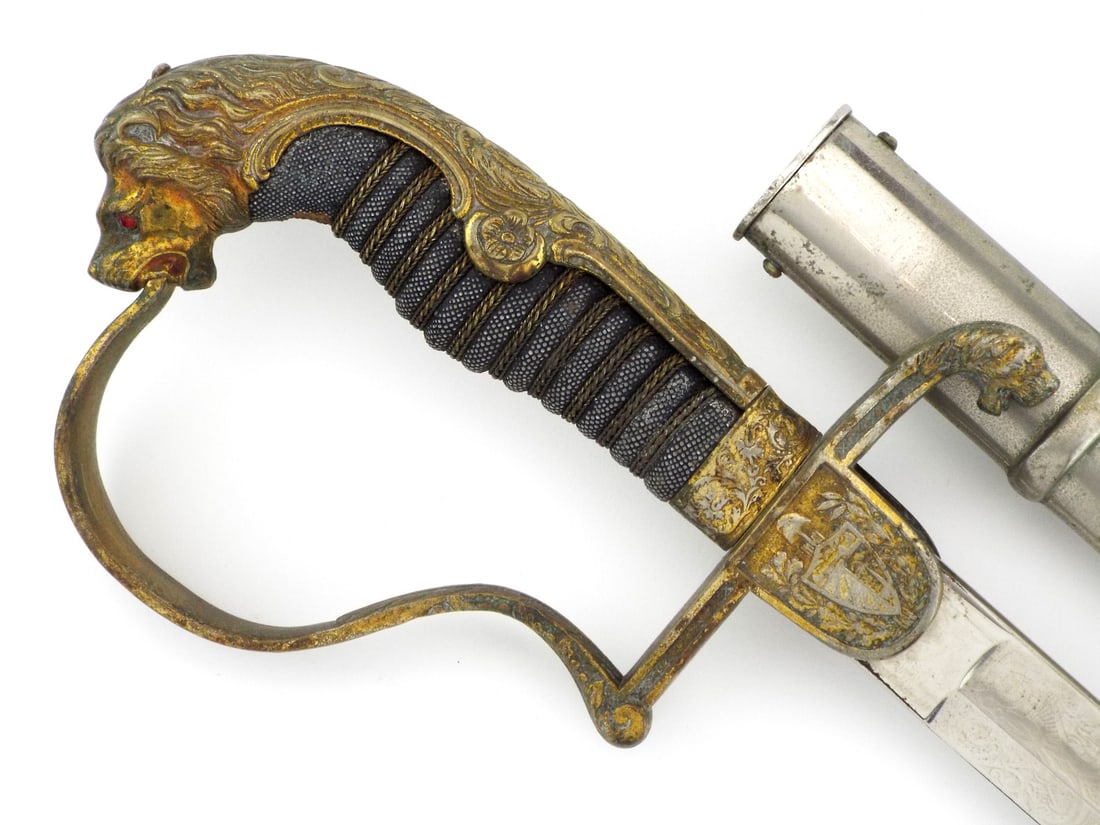 Rare Cuban Republic ARTILLERY OFFICER SWORD By CARL EICKHORN Solingen (1 of 14)