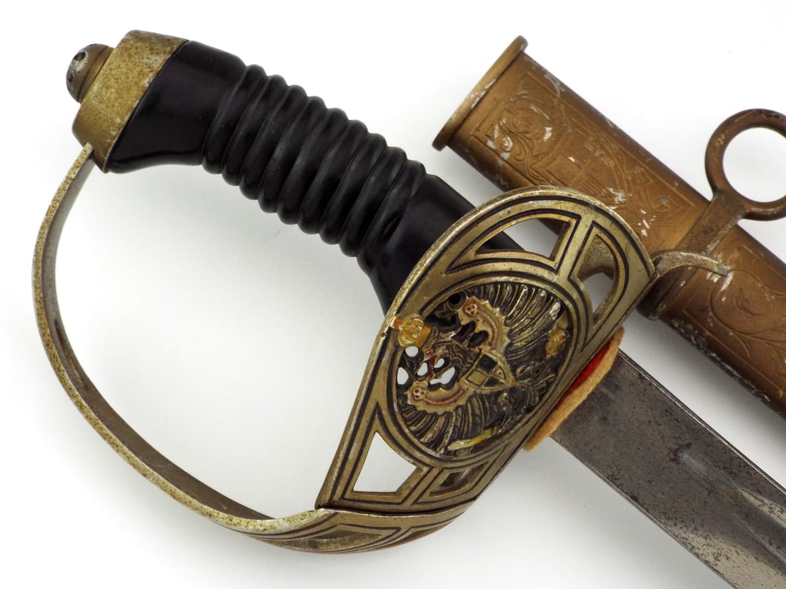 Rare German WWI ELITE UNIT Officer Sword with SKULL TOTENKOPF (1 of 17)