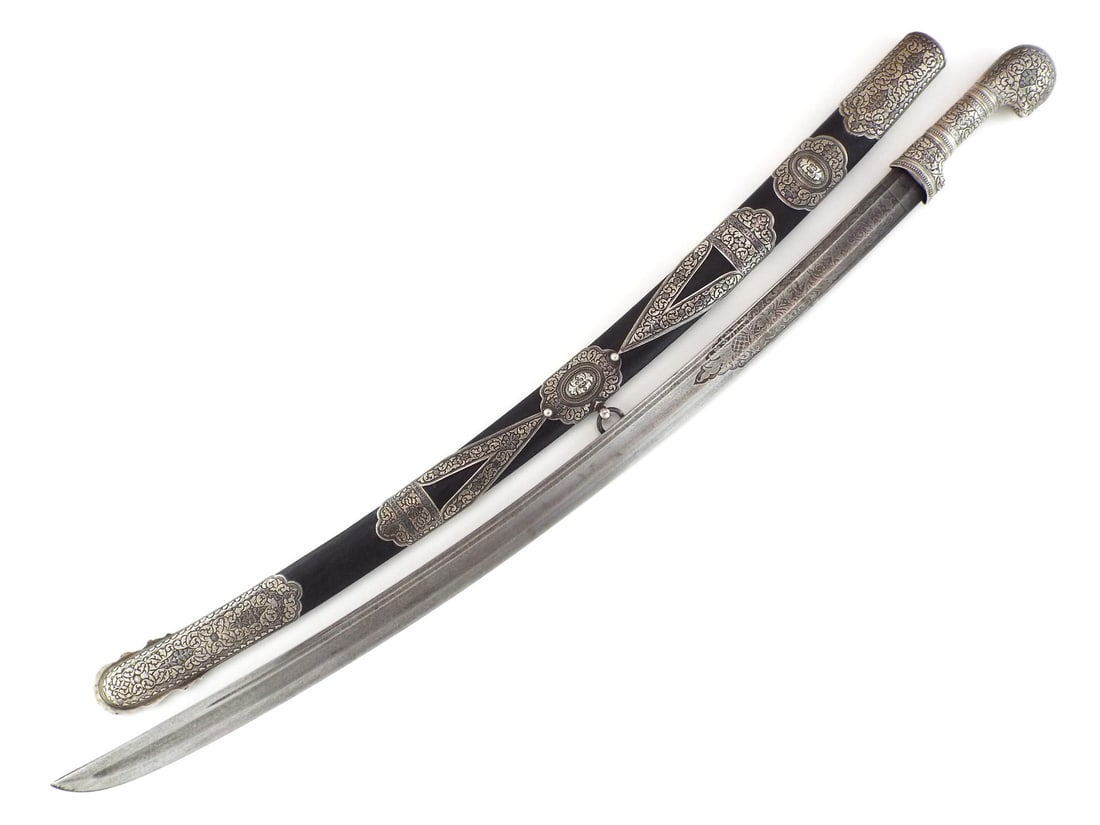 Presentation Grade Imperial Russian HIGH Rank CAUCASIAN COSSACK OFFICER SHASHKA Sword (1 of 20)
