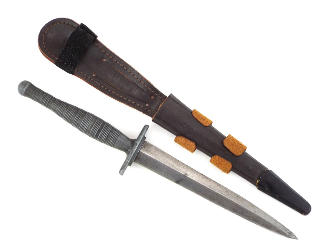 British 2nd pattern WW2 "alloy hilted" variation of Fairbairn Sykes fighting knife (1 of 10)