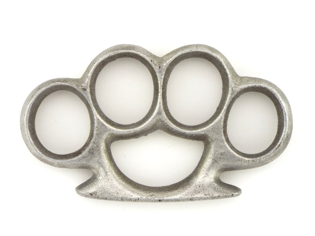 WW1 BRITISH MILITARY STAMPED 1915 DATED TRENCH WARFARE ALLOY KNUCKLEDUSTER (1 of 10)