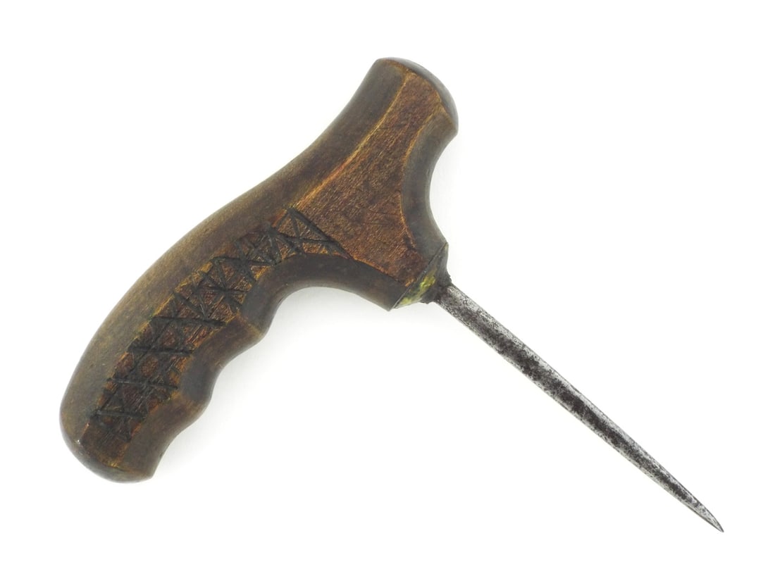 British WWI SPECIAL FORCES PUSH DAGGER Spike Blade & Checkered Grip (1 of 16)