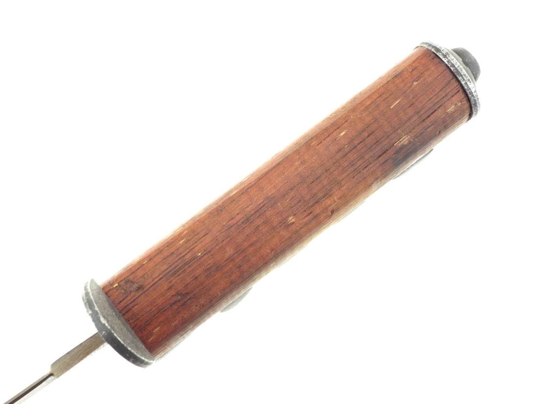US WWI M1917 TRENCH KNIFE Walnut Grip & Flanged Knuckle Guard - 5