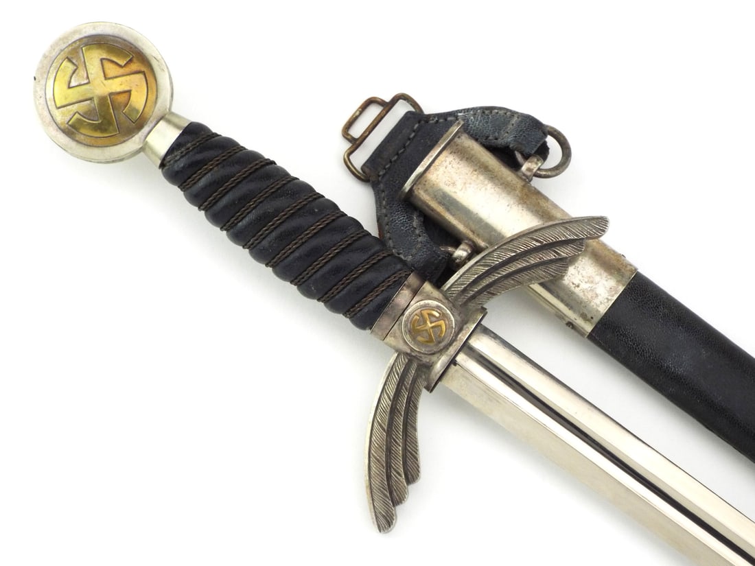 German WWII LUFTWAFFE OFFICER SWORD by PAUL WEYERSBERG & CO. Solingen (1 of 16)