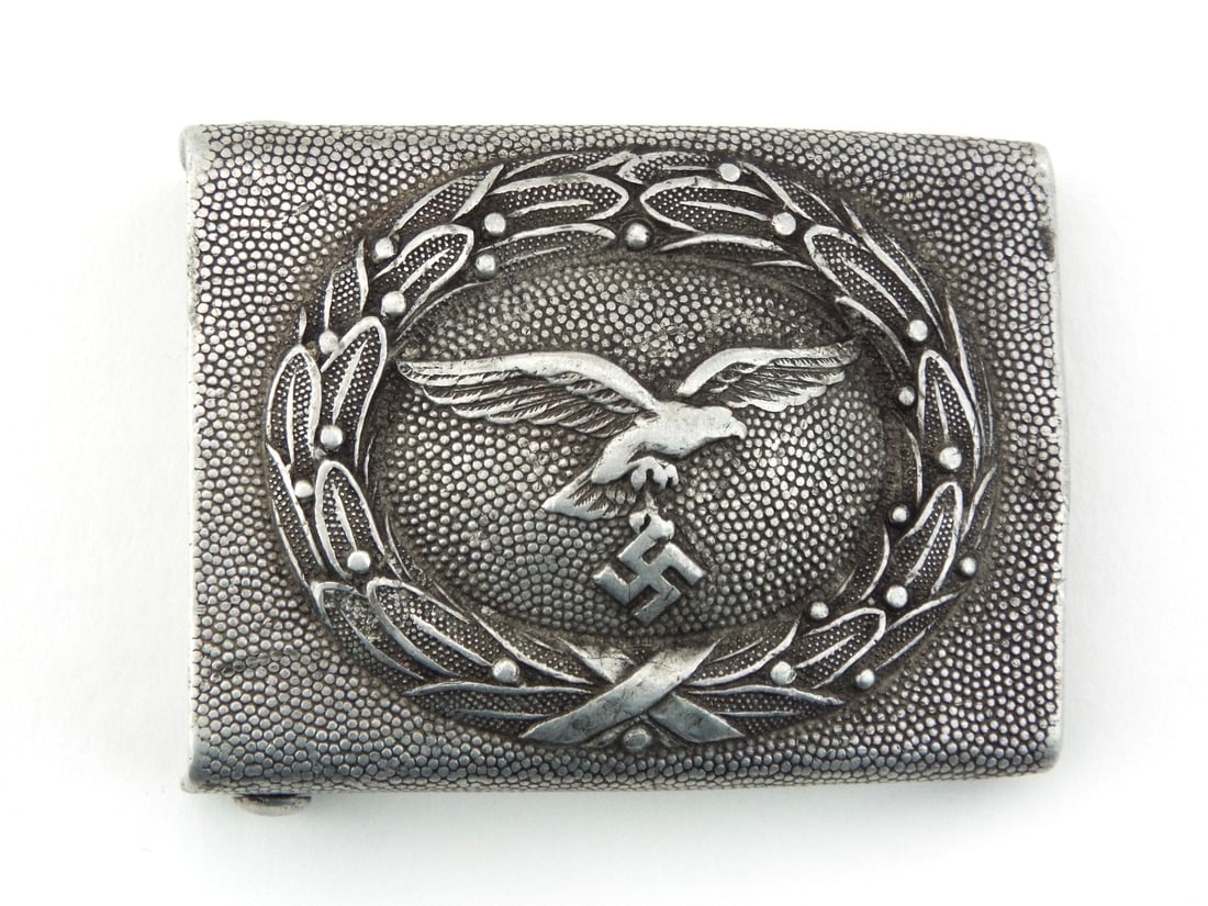 German WWII Luftwaffe NCO Belt Buckle By GUSTAV BREHMER in Aluminum (1 of 6)
