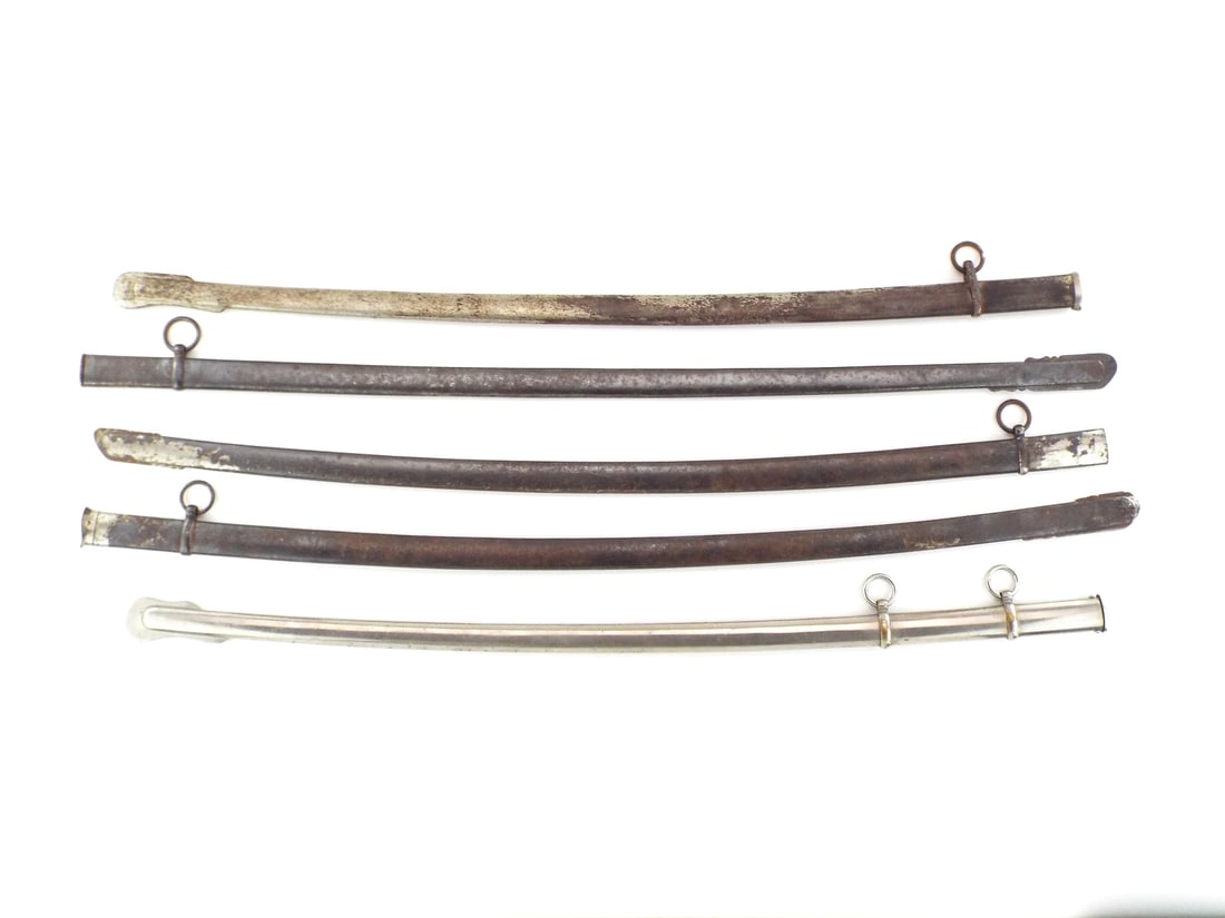 Group of Five Sword Scabbards with Varying Patina (1 of 4)