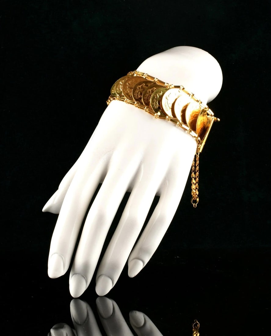 Gold Coins Half Sovereign Bracelet 24 Britt Georgivs V D. (1 of 6)