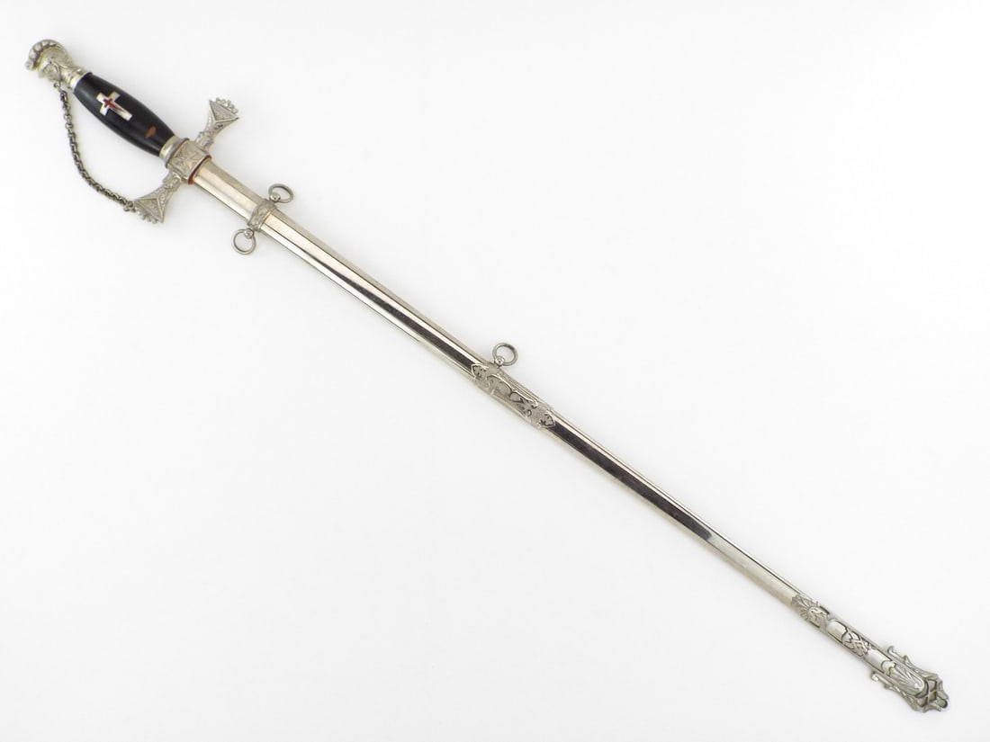 American Late 19th C. Fraternal Knights of Malta Sword By LOUIS E. STILZ & BRO (1 of 14)