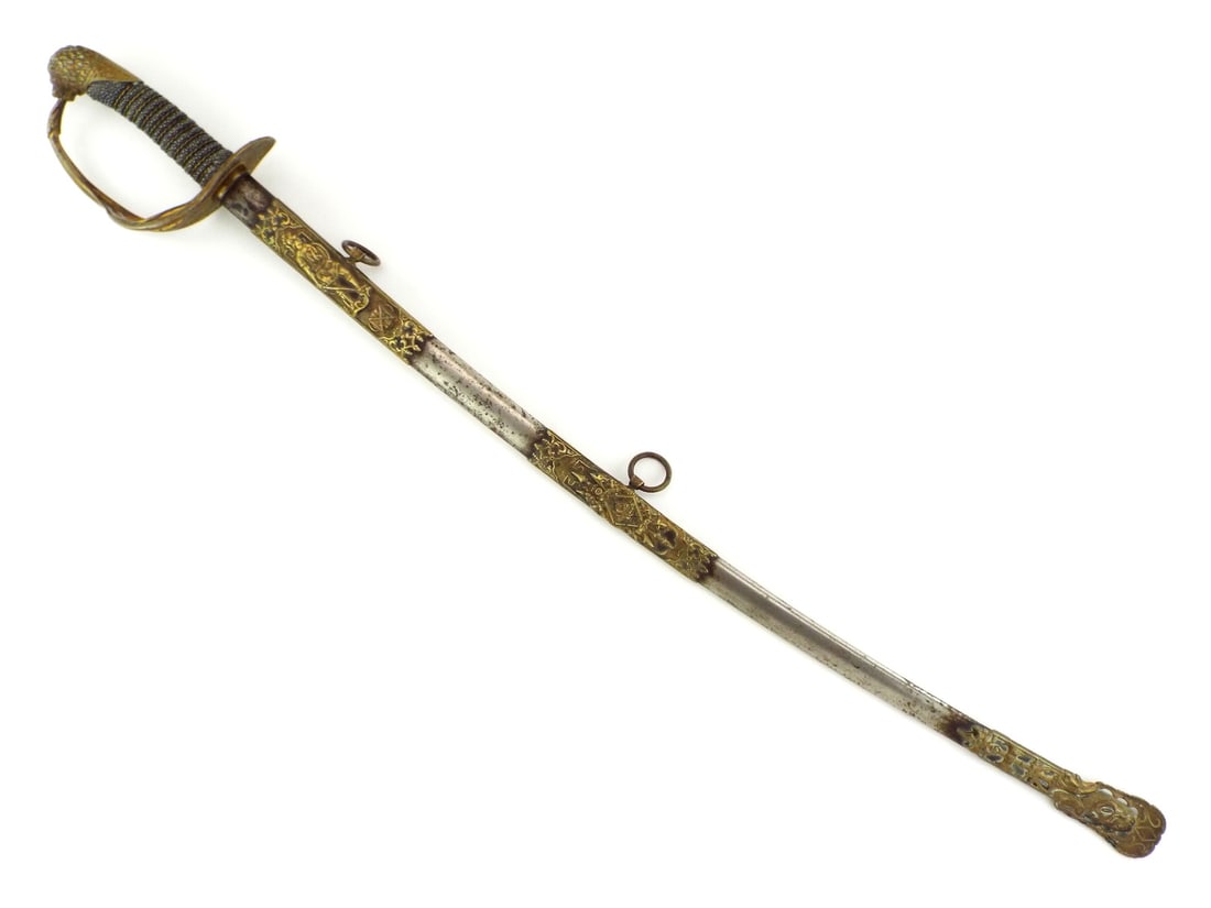 American Late 19th C. Fraternal Sword By GEO. R. FLODDING Atlanta (1 of 19)