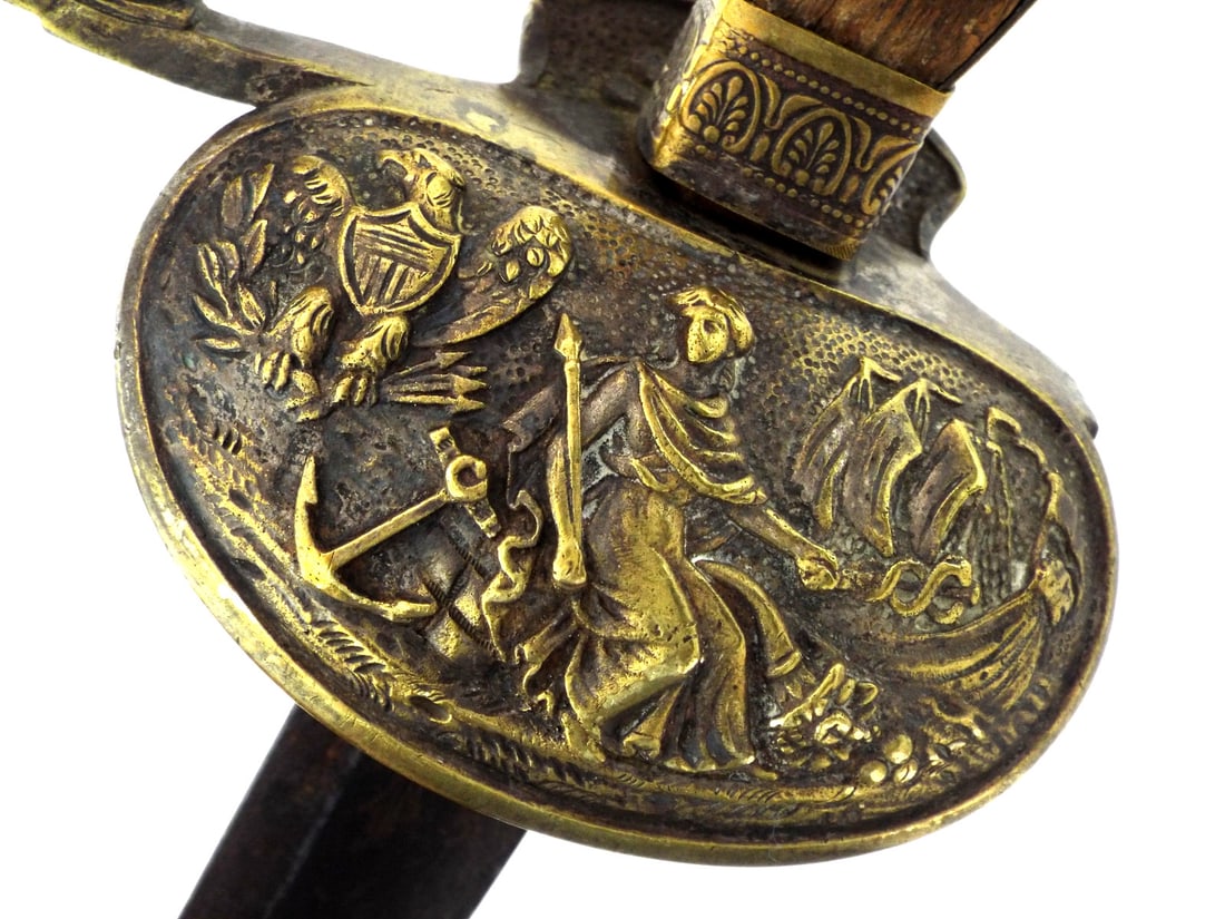 Rare Early American 1820s NAVAL OFFICER Sword or REVENUE CUTTER SERVICE with Eagle Head Pommel - 2