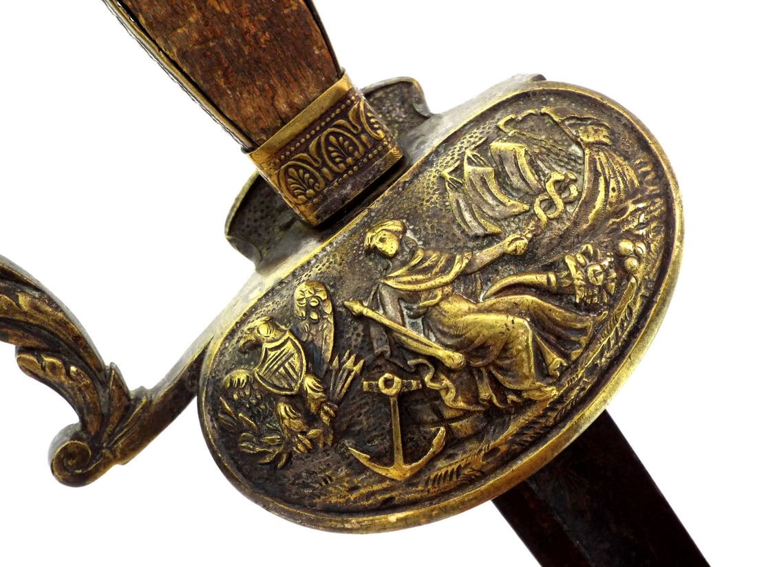 Rare Early American 1820s NAVAL OFFICER Sword or REVENUE CUTTER SERVICE with Eagle Head Pommel - 7