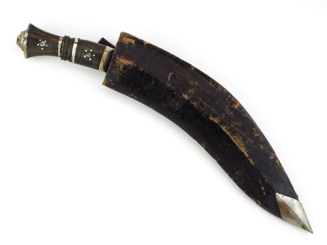 Indian Kukri Knife HORN HILT & DOT WORK INLAYS (1 of 18)