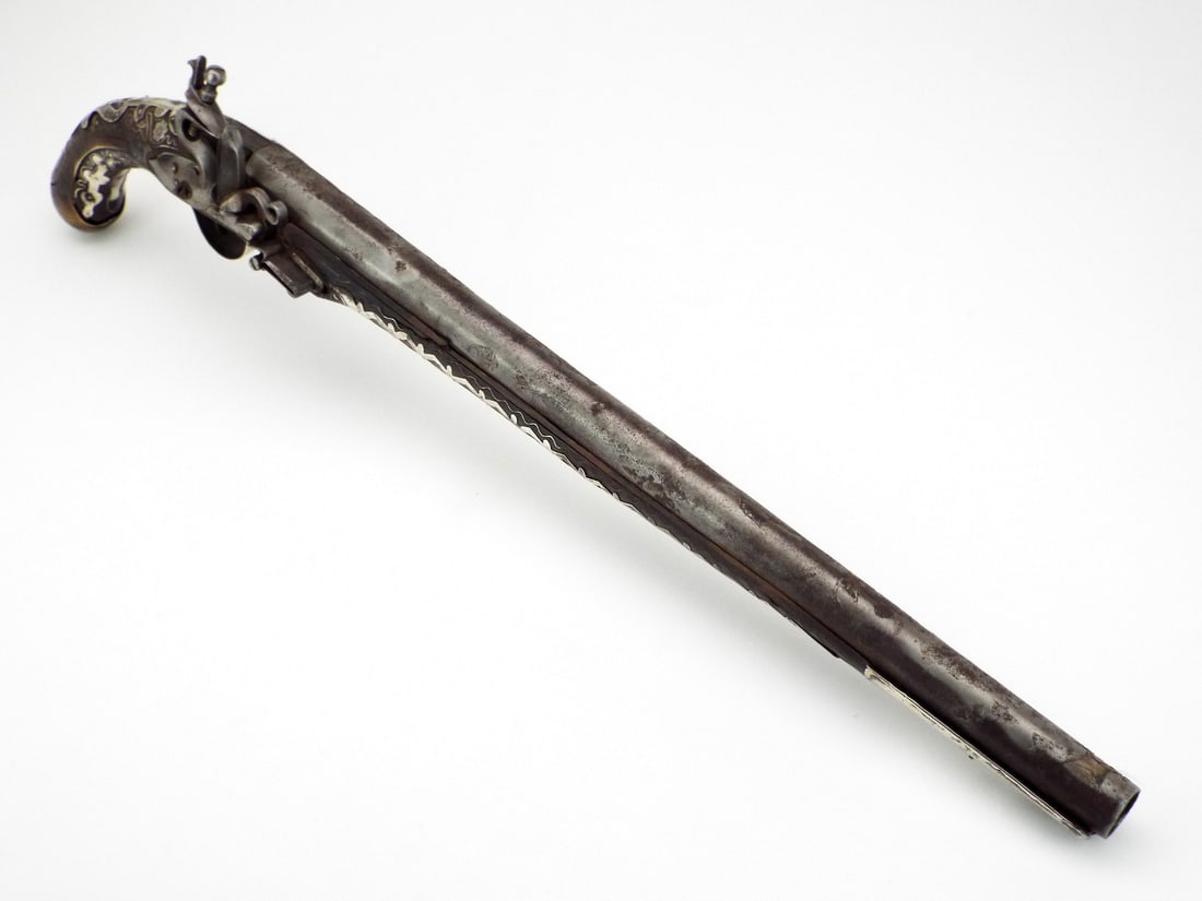 Ottoman Balkan 18th C. Holster Pistol with EXTENSIVE SILVER WIRE INLAYS (1 of 20)