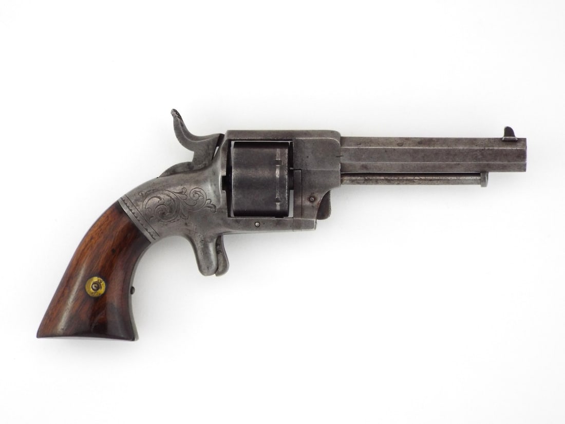 Bacon Mfg. Co. Swing Out Cylinder Revolver: An excellent Bacon Manufacturing Company's swing-out cylinder 32 cal. revolver in perfect working order, nice and tight. Overall a excellent example!! This revolver was a highly innovative but excepti