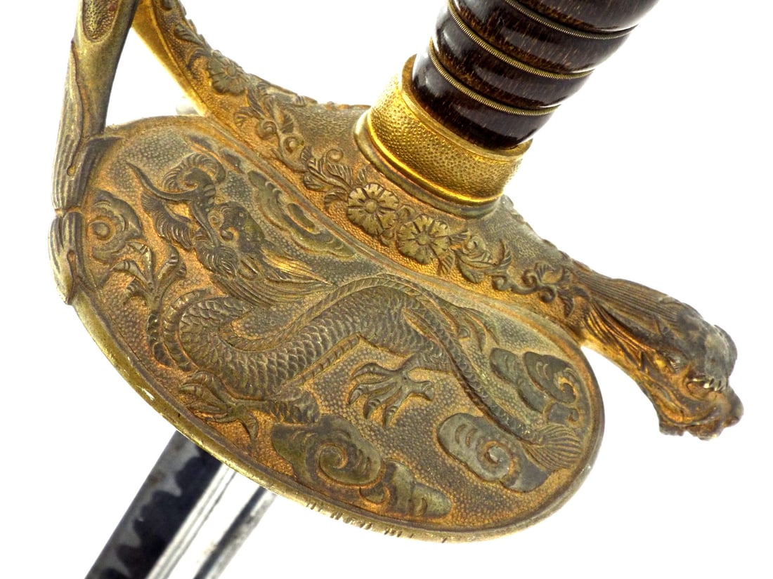 Japanese made for Chinese Senior Diplomat Sword with RELIEF DRAGON HILT (1 of 20)