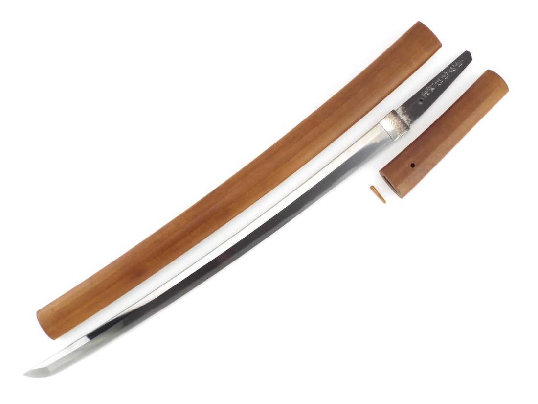 Japanese Signed Edo Period Wakizashi Silver Foil Habaki (1 of 12)