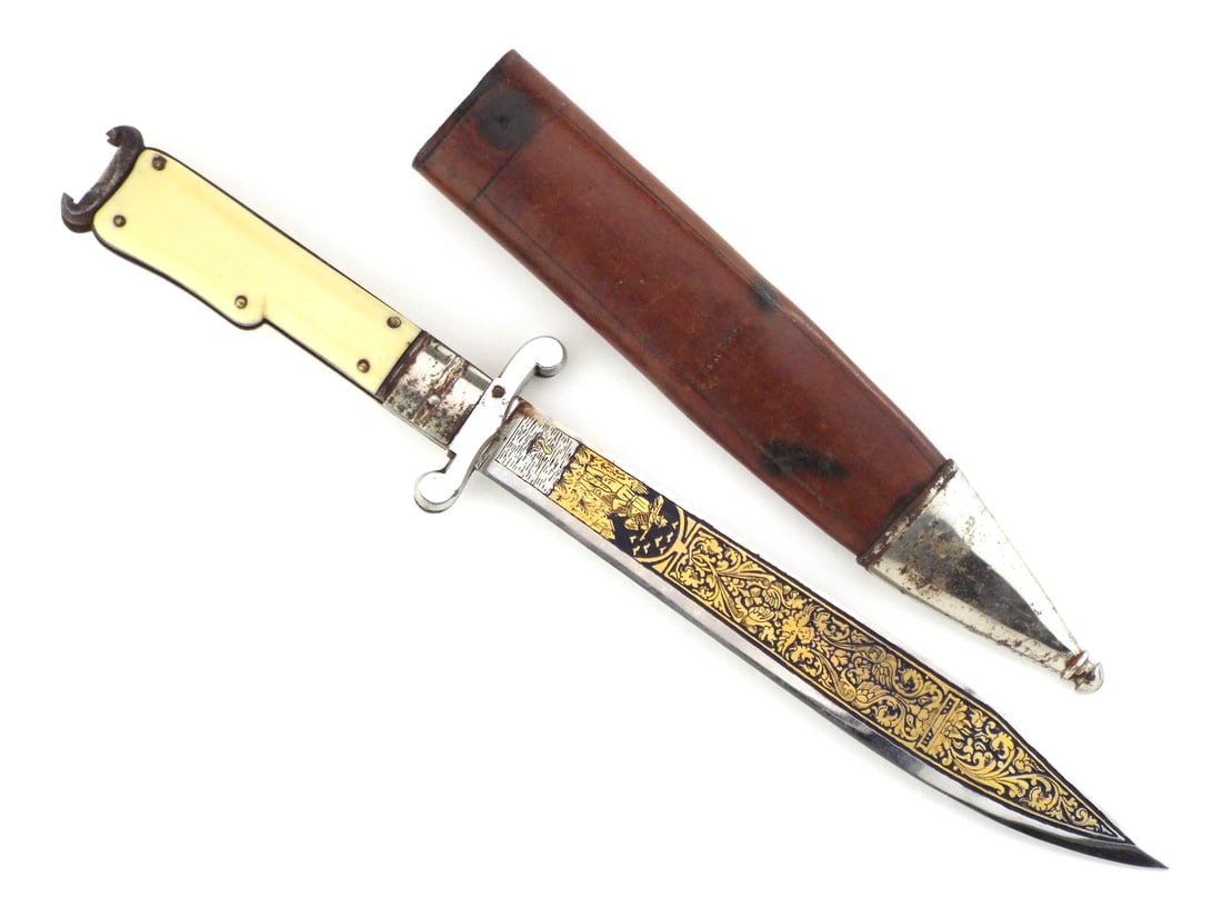 Exhibition grade Spanish 19th century Toledo folding knife (1 of 13)