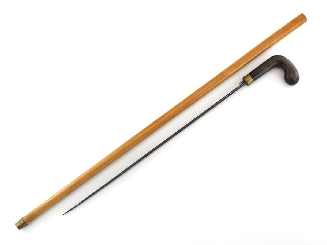 Nice and functional 19 century sword stick (1 of 12)