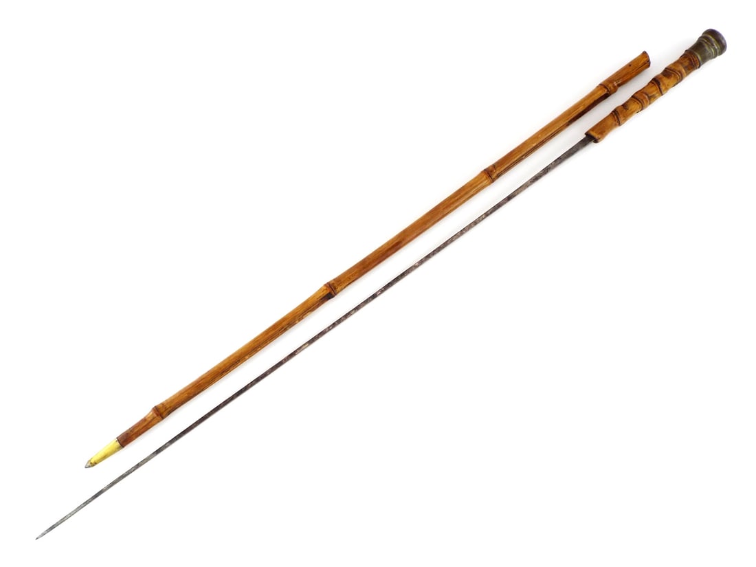 German 19th C. Sword Cane MADE in SOLINGEN with Bamboo Body (1 of 12)