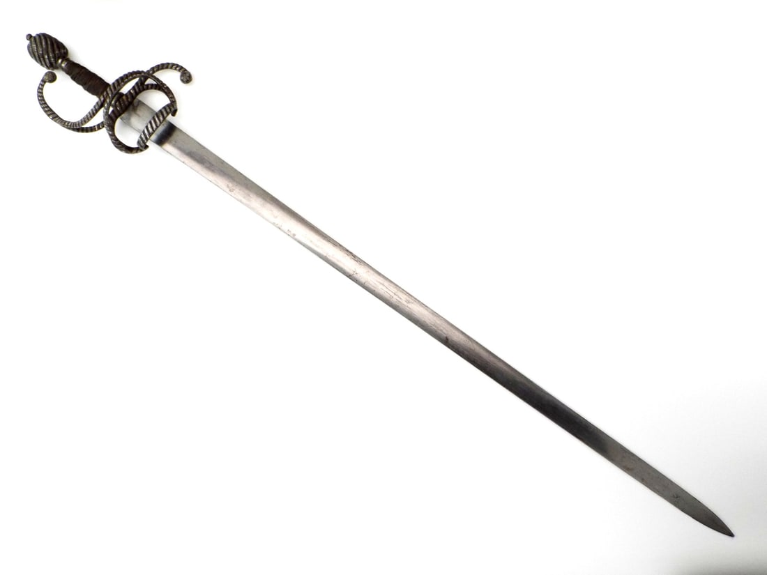European Renaissance Style Swept Hilt Rapier Sword with Wire Wrapped Grip (1 of 14)
