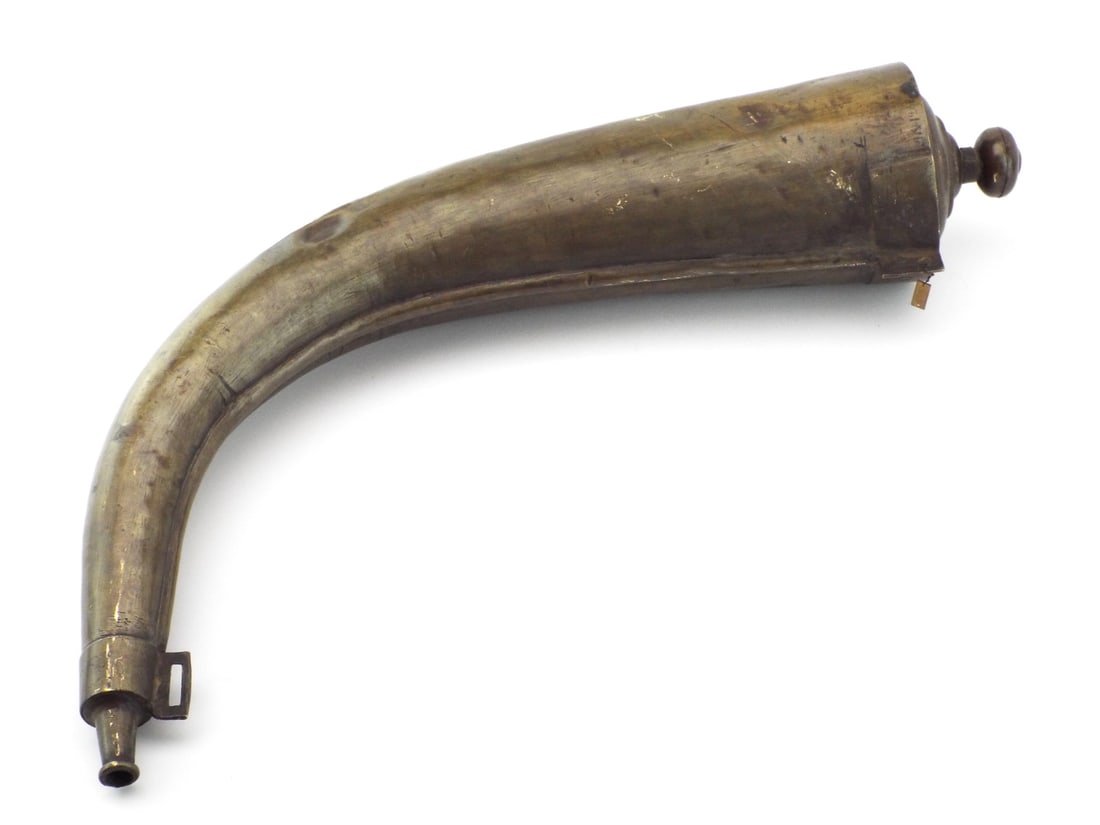 European Napoleonic Era Artillery Powder Flask with SHEET BRASS BODY (1 of 14)