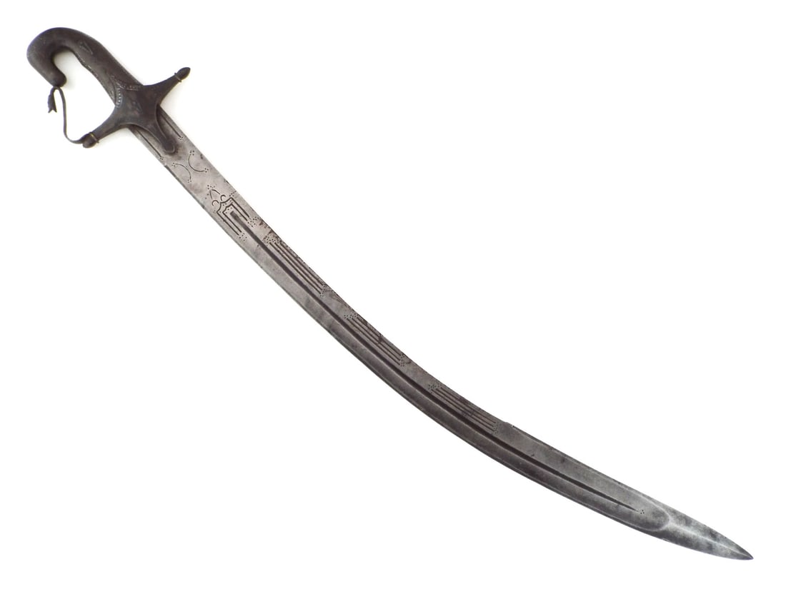 Indian Mughal Islamic Motifs Battle Sword WOOTZ with GOLD & SILVER WORK (1 of 20)
