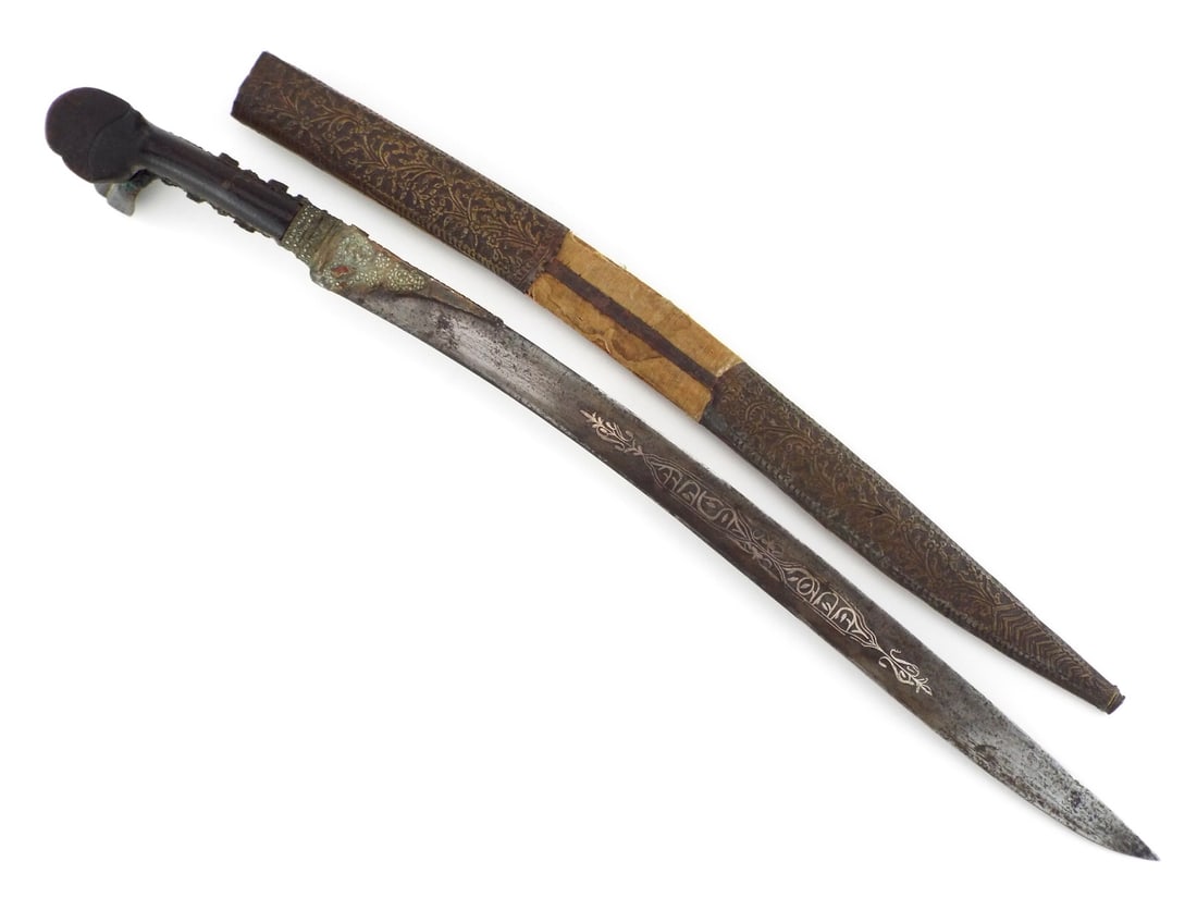 Ottoman Balkan 18th-19th C. Yataghan Sword ISLAMIC CALLIGRAPHY & CORAL (1 of 19)