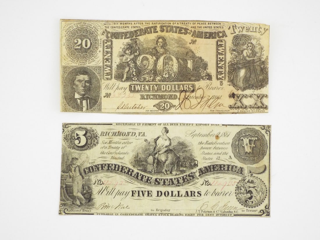 Two Nice Confederate Notes