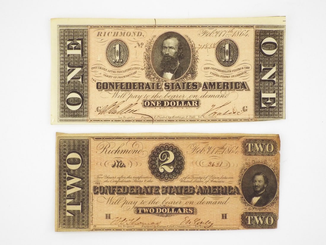 Two Fine Confederate Notes (1 of 2)